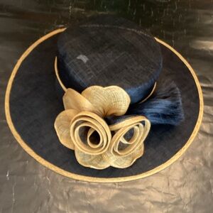 Elegant Black and Gold Women's Hat